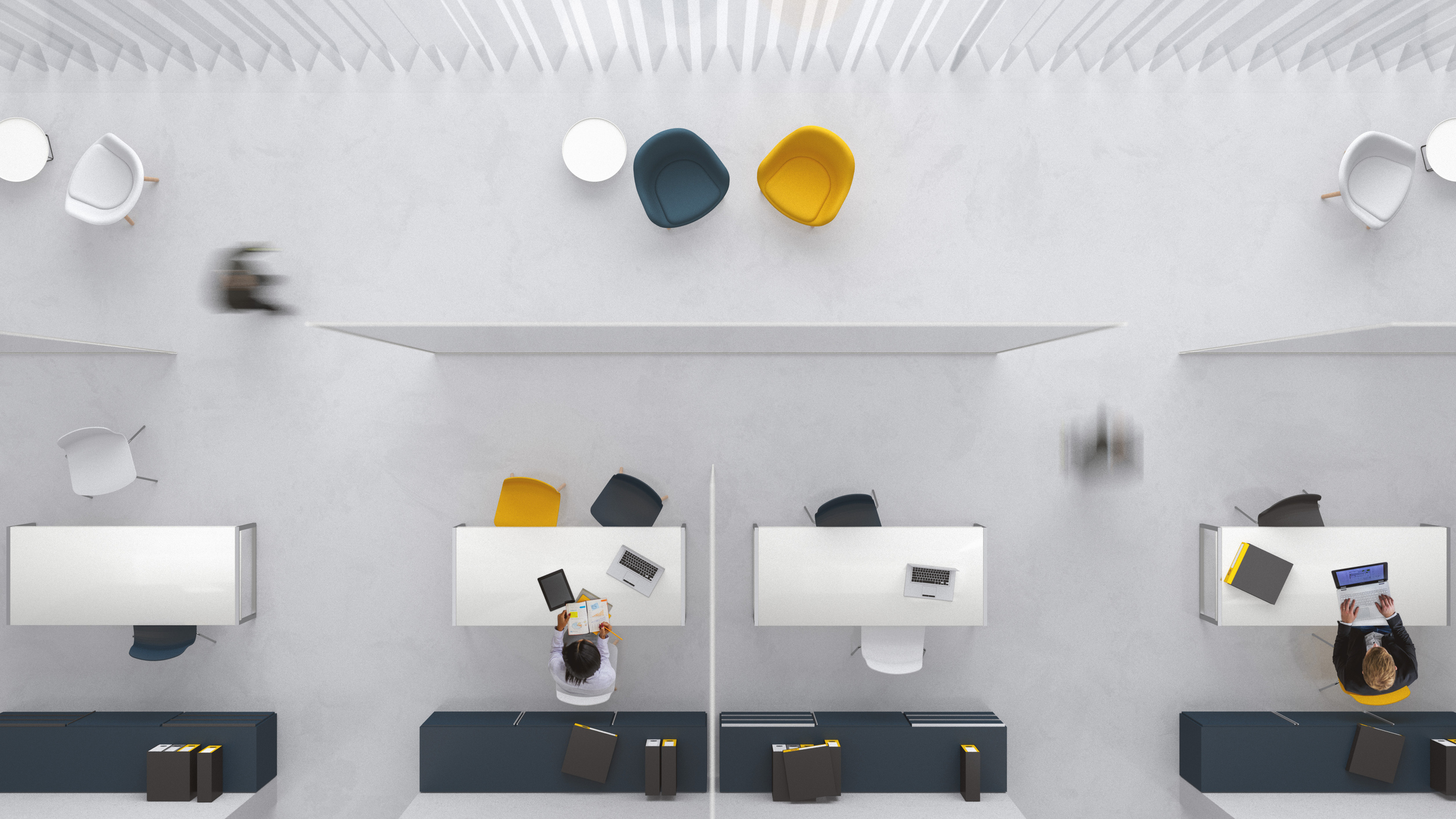 Overhead View Of People Working 2